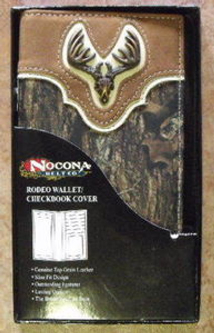 Nocona Mossy Oak/Deer Skull Rodeo Wallet
