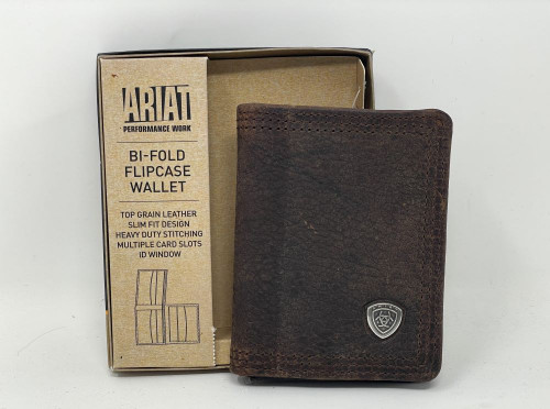 Ariat Genuine Leather Bi-Fold Flipcase Wallet
