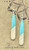 Wood & Resin Turquoise Drop Earrings