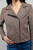 Whet Blu Sandy- Women's Grey Vegan Faux Leather Jacket