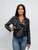 Women's Whet Blu Giselle Lambskin Moto Fashion Jacket