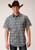 Roper S/S Grey Horizontal Geometric Aztec Print Shirt