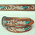 American Darling Hand Tooled Turquoise Feather Leather Belt