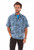 Farthest Point Blue Batik Leaves Shirt