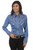 Scully Ladies Denim Longhorn& Roses Embroidered Shirt