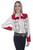 Scully Rose Embroidered shirt with Red Yokes