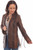 Scully Women's Vintage Brown Laced Leather Jacket