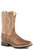 Roper Croc Brown Square Toe Ranch Boot