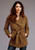 Stetson Womens Tan Suede Leather Trench Coat