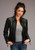Stetson Women's Smooth Black Lamb Leather Jacket