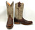 Stetson 13" Obediah Cognac/Brown/M7 Toe Bison Boots/Ready to Ship