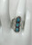 Sterling Silver Turquoise Ring with Southwest Motif R2578-C75