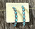 Sterling Silver Turquoise Hoop Earrings E1266-C75