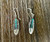 Sterling Silver Turquoise Feather Dangle Earrings E1244-C05