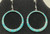 Turquoise Sterling Silver Dangle Hoop Earrings E1187-C05