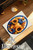 Dixie Grace Fall Pumpkins and Sunflowers Glass Charcuterie Board