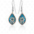 Copper Arts Light Blue Floral Earrings