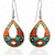 Copper Arts Colorful Teardrop Southwestern Earrings CW09 Copper Arts Colorful Teardrop Southwestern Earrings CW09
