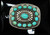 Blazin Roxx Southwest Buckle With Turquoise Stones.