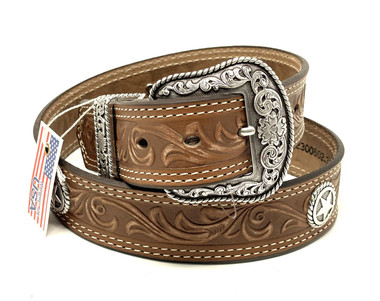 Nocona San Antonio Embossed Lone Star Belt - One 2 mini Ranch