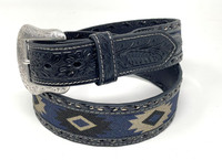 Nocona Men's Southwestern Fabric Buck Lace Belt