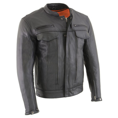 Milwaukee Leather MLM1506 Men's 'Cool-Tec' Black Leather Jacket w ...