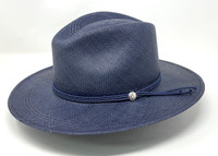 Stetson Four Points Navy Panama Western Fedora Hat