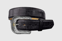 Stetson Italian Leather Crocodile Embossed Belt