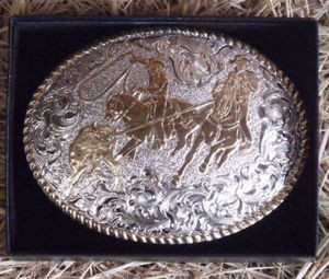 Crumrine Team Roper Western Belt Buckle - One 2 mini Ranch