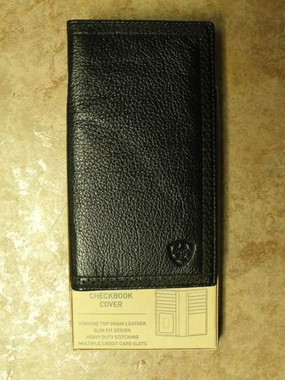 Ariat Black Leather Rodeo Wallet/Checkbook - One 2 mini Ranch