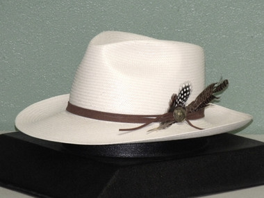 Stetson Tallahassee Shantung Straw Fedora Hat - One 2 mini Ranch display picture 2