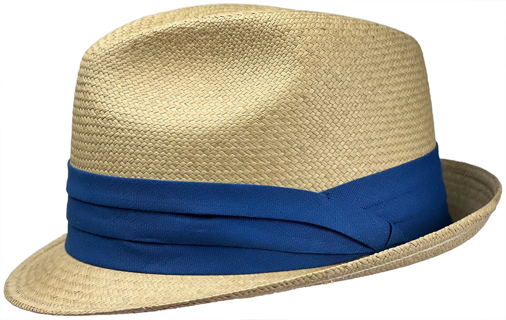 Ray Panama Fedora Blue Band Side View