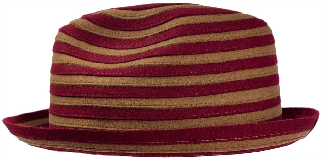 Striped Ray Felt Fedora