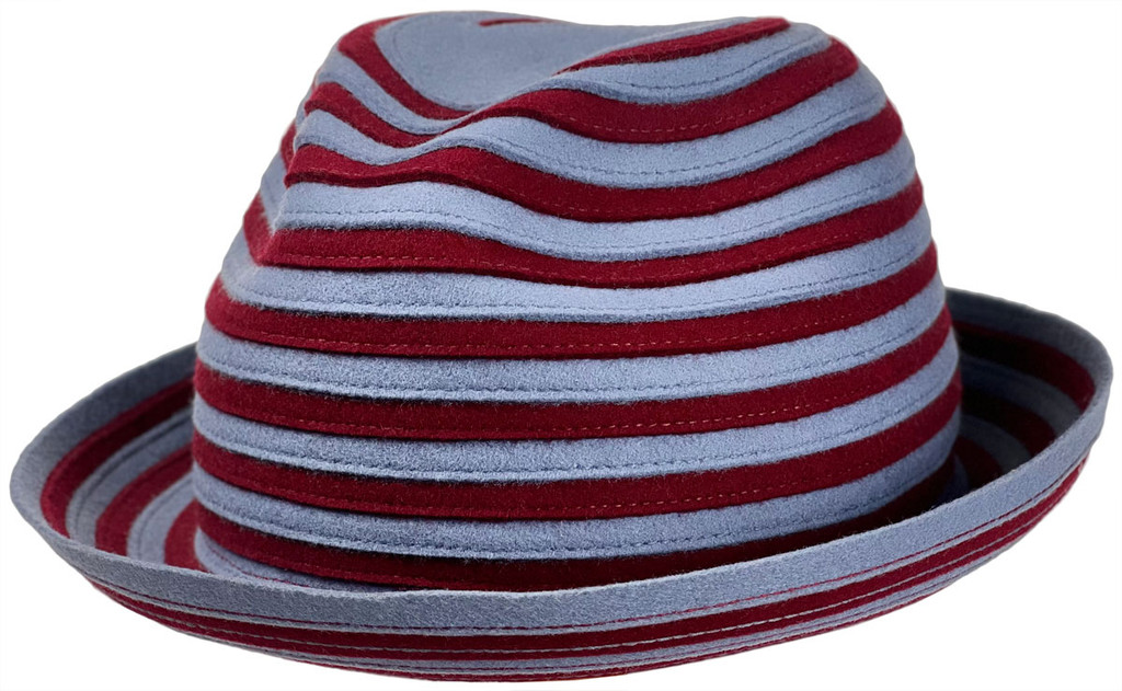 Striped Ray Felt Fedora