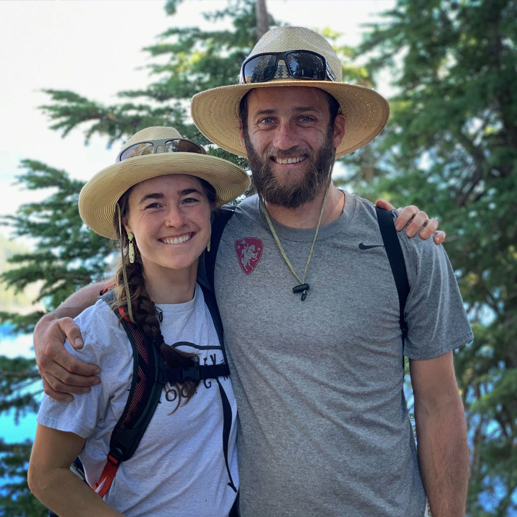 Joe Fedora Fan Pics: Woman hiking in the forest wearing Joe Fedora
