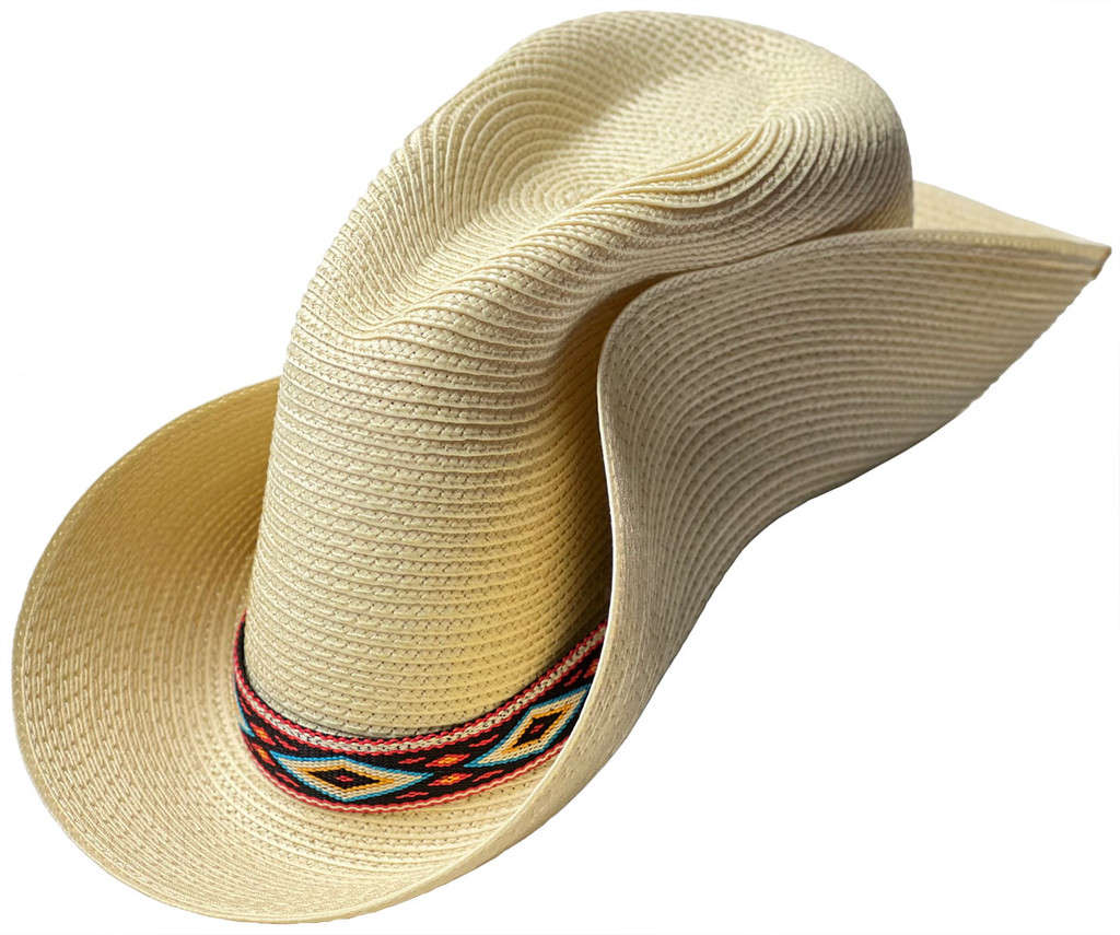 Joe Fedora Rio Grande Band Taco Folded View--Joe Fedoras can be folded in half and packed, retaining their shape when unpacked.