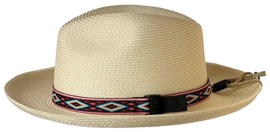 Joe Fedora Rio Grande Band Side View Featuring adjustable Hat Band