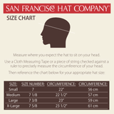 San Francisco Hat Company Sizing Chart
