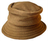 Coffee Fleece Bonnie Bucket Hat Front Quarter View