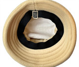 Vanilla Fleece Bonnie Bucket Hat Inside View with Internal Sweat Band