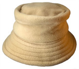 Vanilla Fleece Bonnie Bucket Hat Front Quarter View