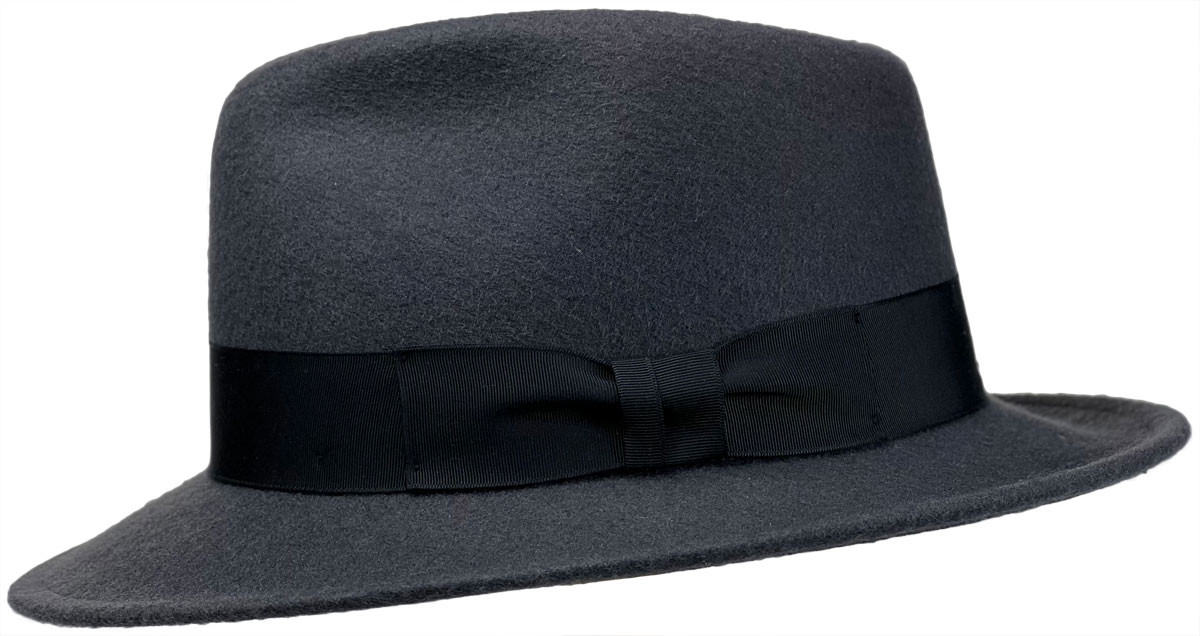 NWT Tear Drop Wide Brim Fedora Women Fashion Flat Wide Brim Teardrop Crown Fel? Fedora Hat  main image 4