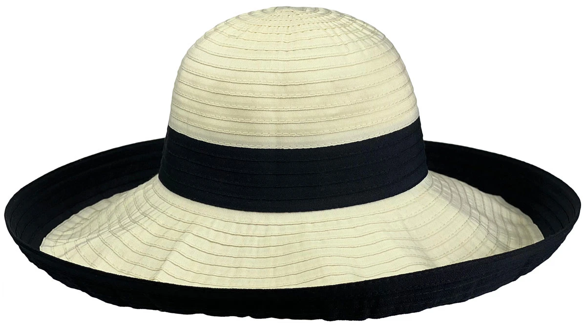 Wide Brim Wool Floppy Hat Ribbon Band Adjustable Sun Hat Vivian Hat | Elegant, Packable Women main image 2