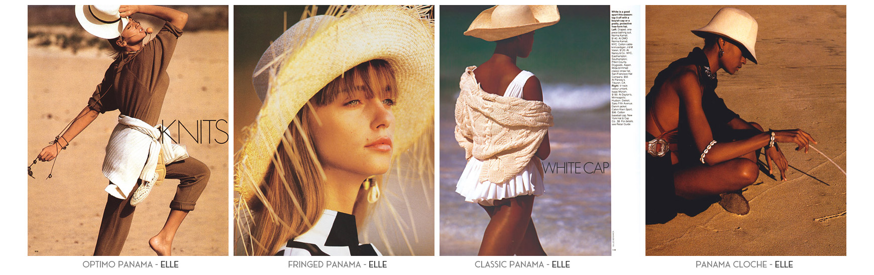 Optimo Panama - Elle Magazine. Fringed Panama Elle Magazine. Classic Panama - Elle Magazine. Panama Cloche - Elle Magazine.