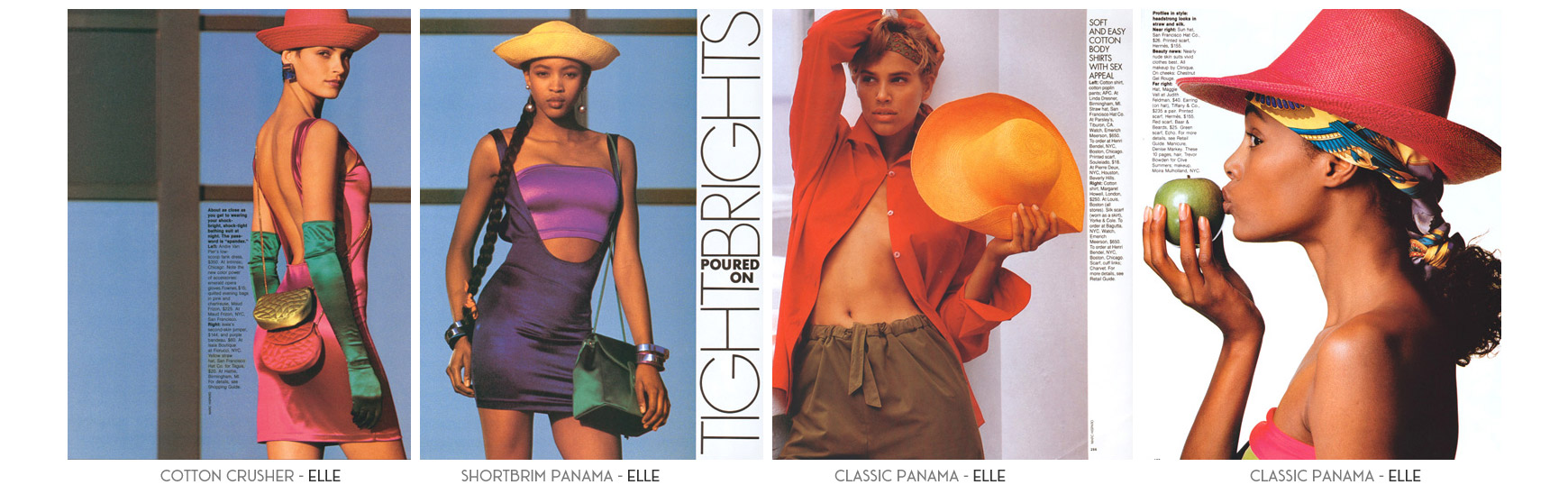 Cotton Crusher - Elle Magazine. Shortbrim Panama - Elle Magazine. Classic Panama - Elle Magazine. Classic Panama - Elle Magazine.