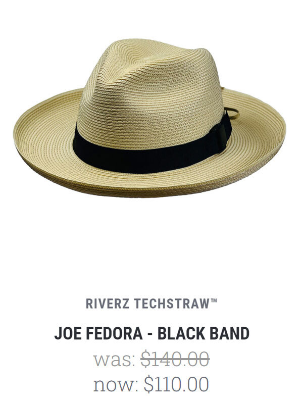 Joe Fedora Techstraw $120.00