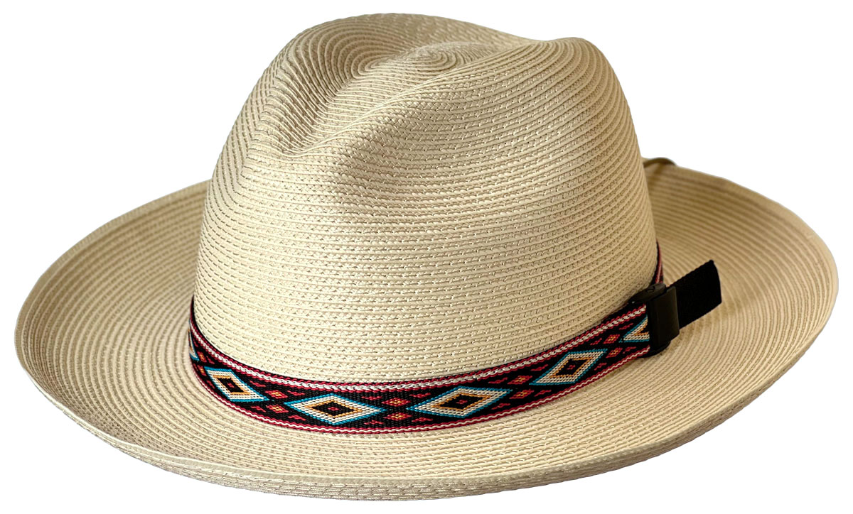 Johnny Was Black Fedora with Colorful Band
Brand New
One Size Gene H. Fedora - Exclusive – Hats.com main image 3