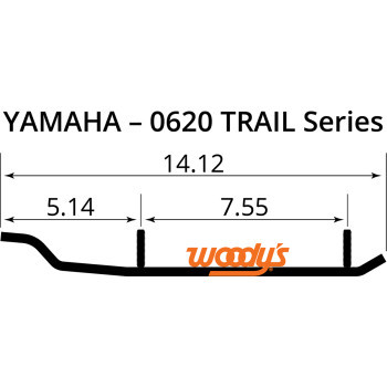 Standard Wearbar for Stock 2018 & Newer Yamaha SNOSCOOT/120 Skis
