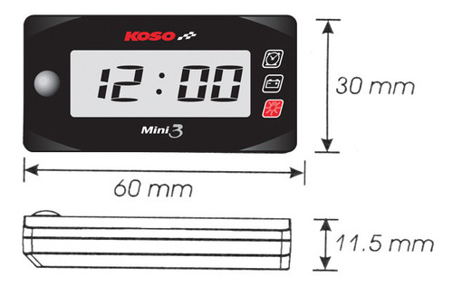 KOSO MINI 3 CLOCK & VOLT MINI