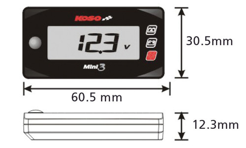 KOSO MINI 3 AMP & VOLT METER
